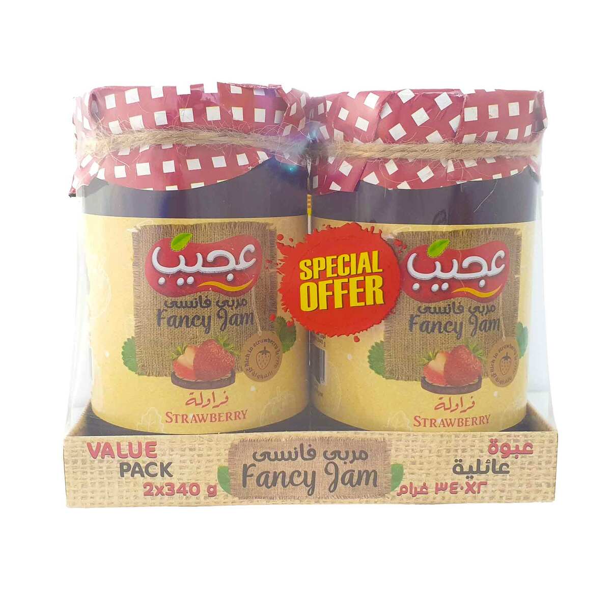 Ajeeb Fancy Jam Strawberry Value Pack 2 x 340g