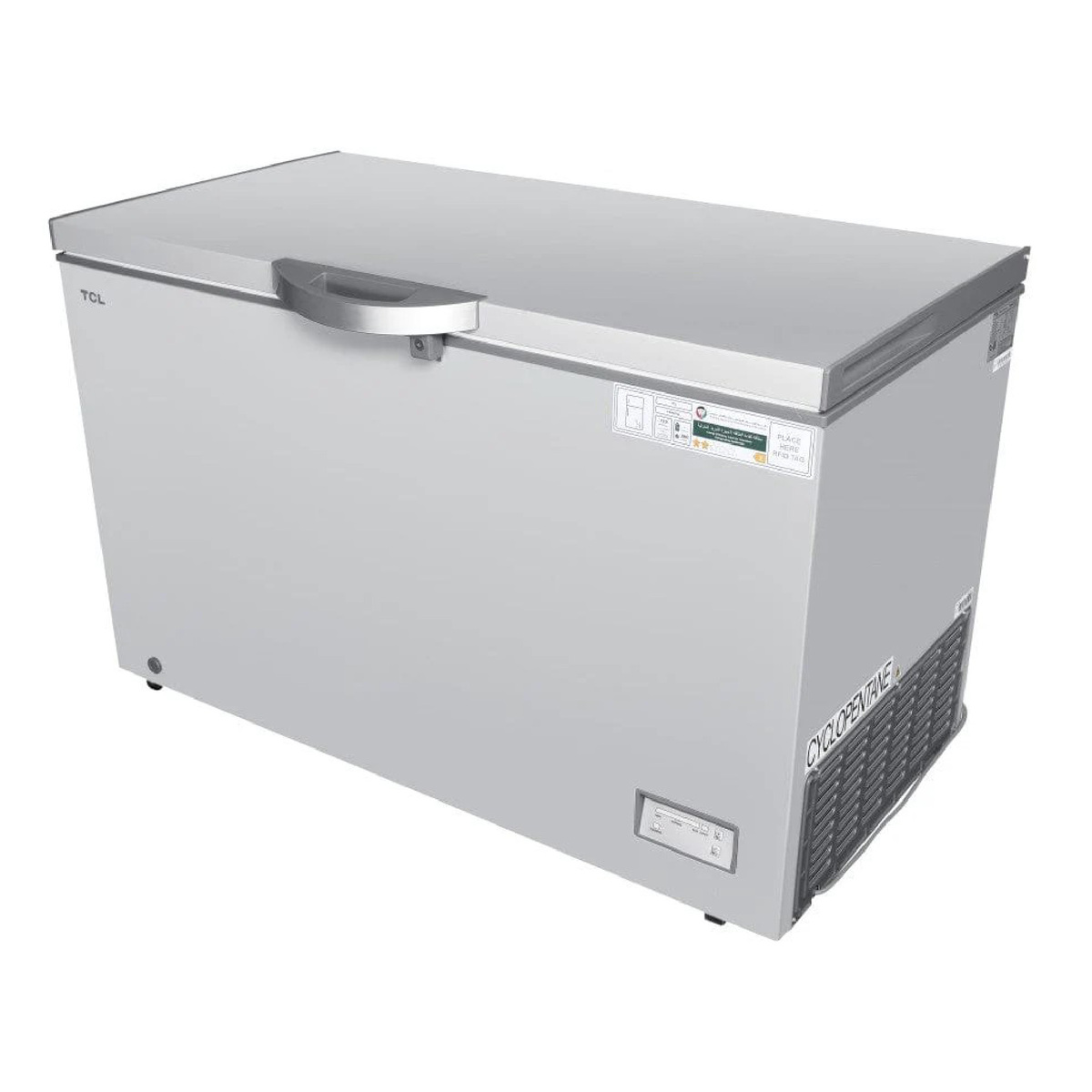 TCL Electronic Control Chest Freezer, 494 L, Silver, F494CFSL