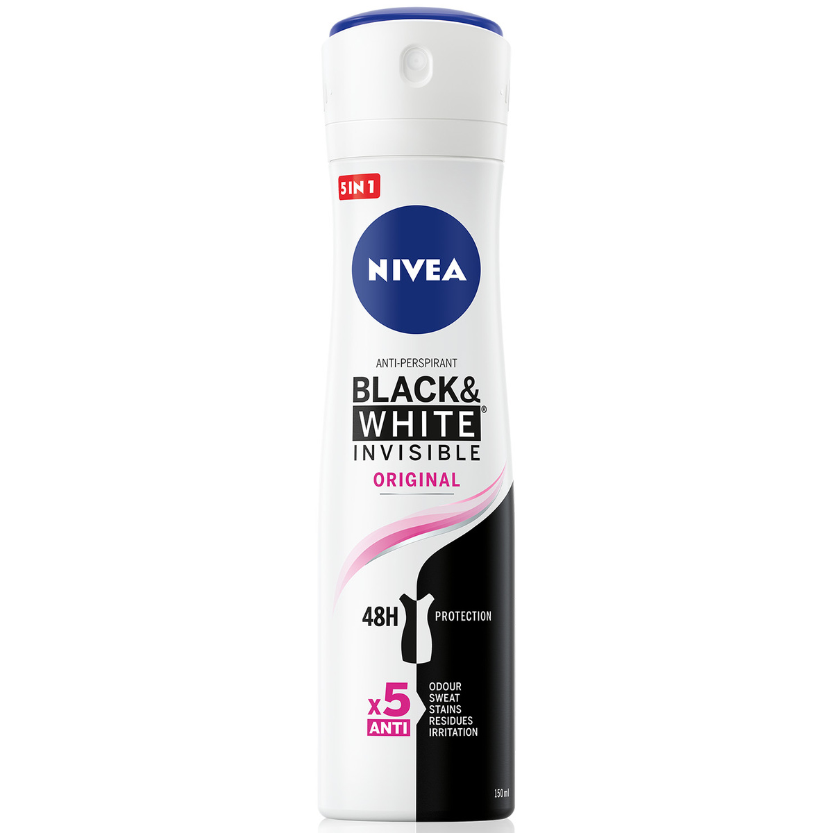 Nivea Antiperspirant Spray Black & White Original 150 ml