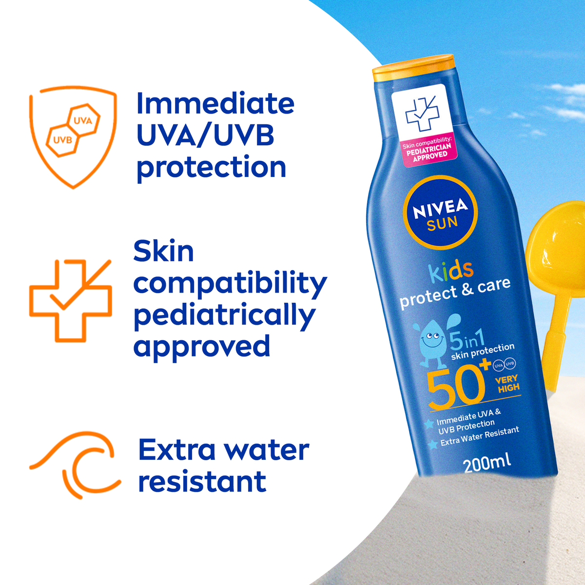 Nivea Kids Sun Lotion Protect & Care SPF 50+ 200 ml