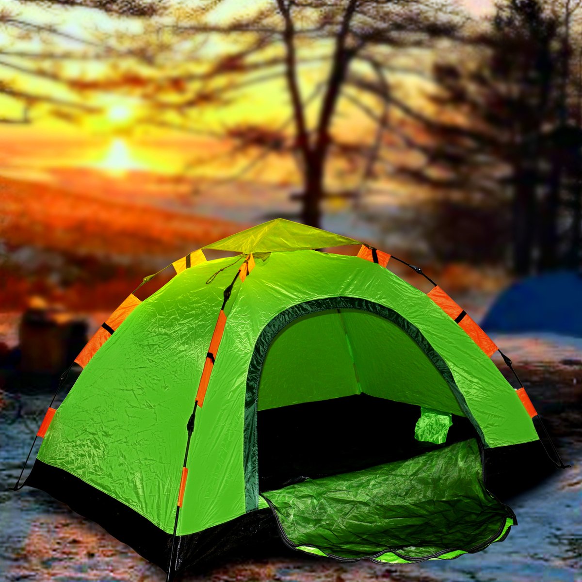 Campmate Automatic Tent 2 Person, Green, 075