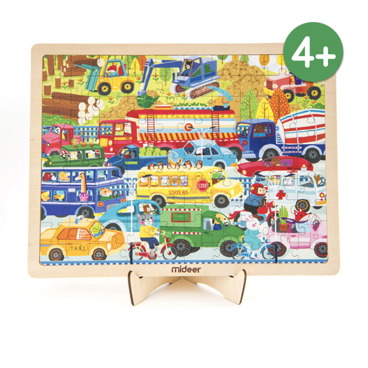 Mideer Busy Traffic Framed Standing Puzzle, MD3053