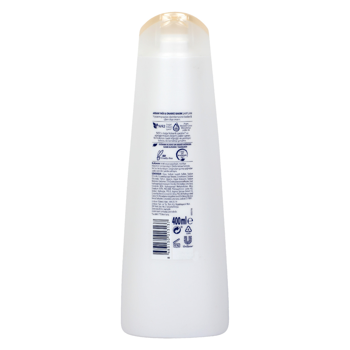 Dove Shampoo Damaged Repair Argan Oil, 400 ml