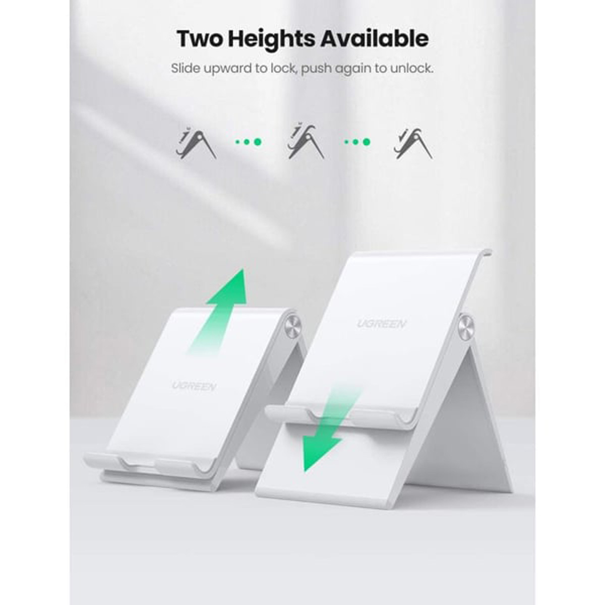 Ugreen Adjustable Phone/Tablet stand, White, LP247