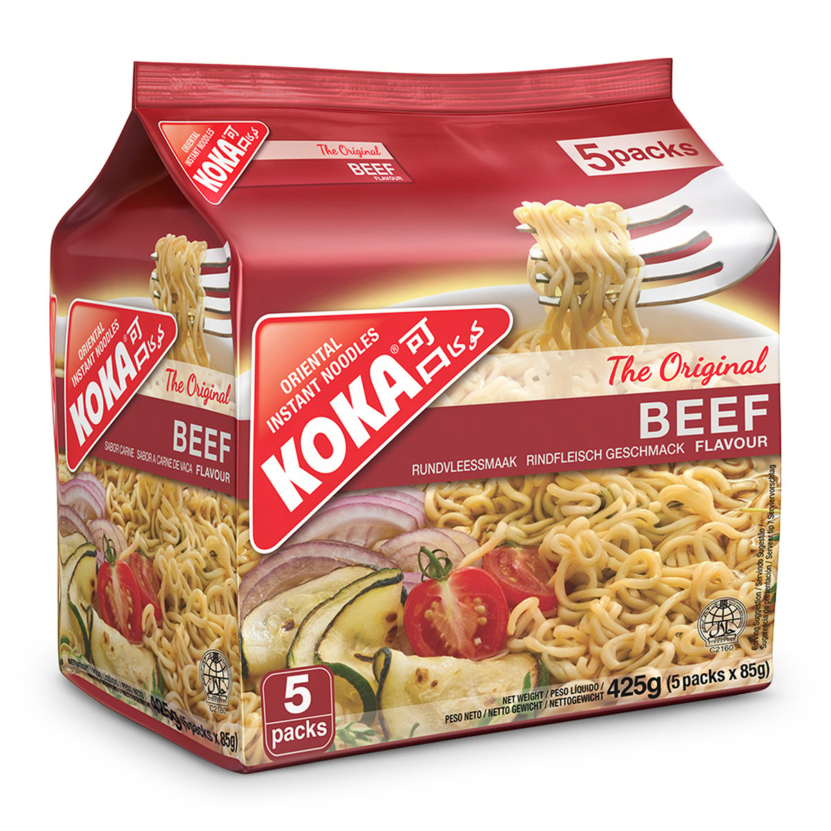 Koka Beef Instant Noodles 5 x 85 g