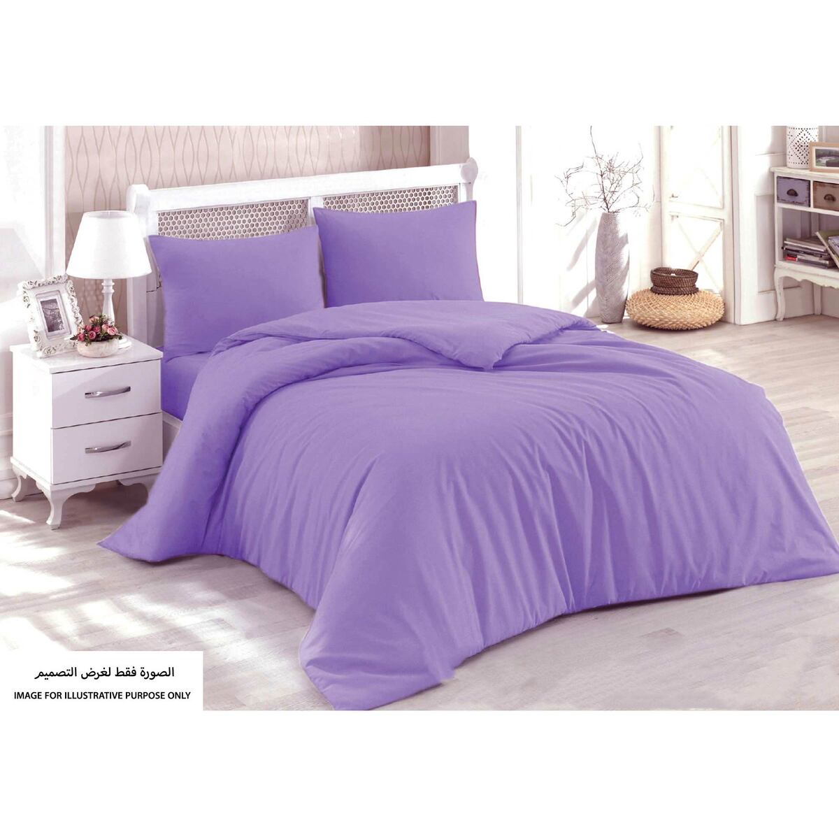 Homewell Fitted Sheet Single 2pc Set Lilac
