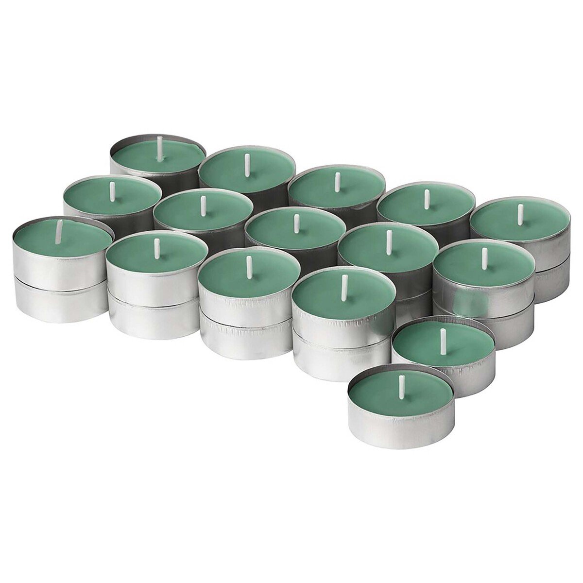 Maple Leaf Scented Tealight Candle Set 50pcs Green