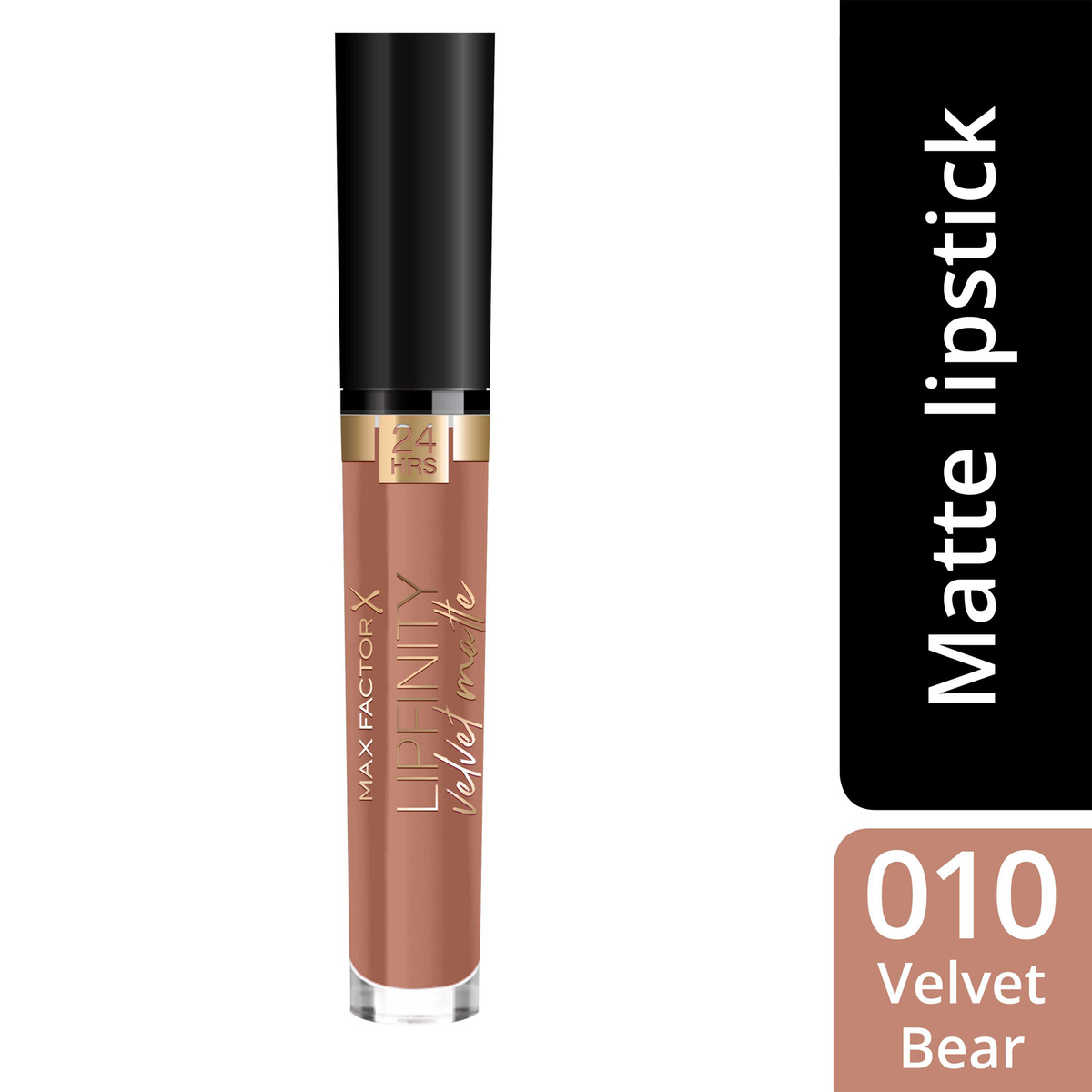 Max Factor Lipfinity Velvet Matte Liquid Lipstick, 010 Velvet Bear, 3.5 ml