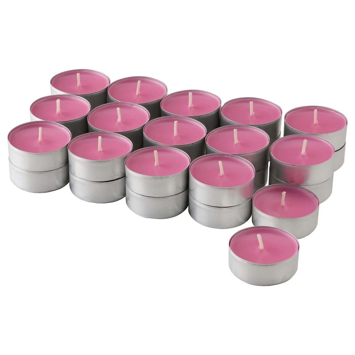 Maple Leaf Scented Tealight Candle Set 50pcs Pink
