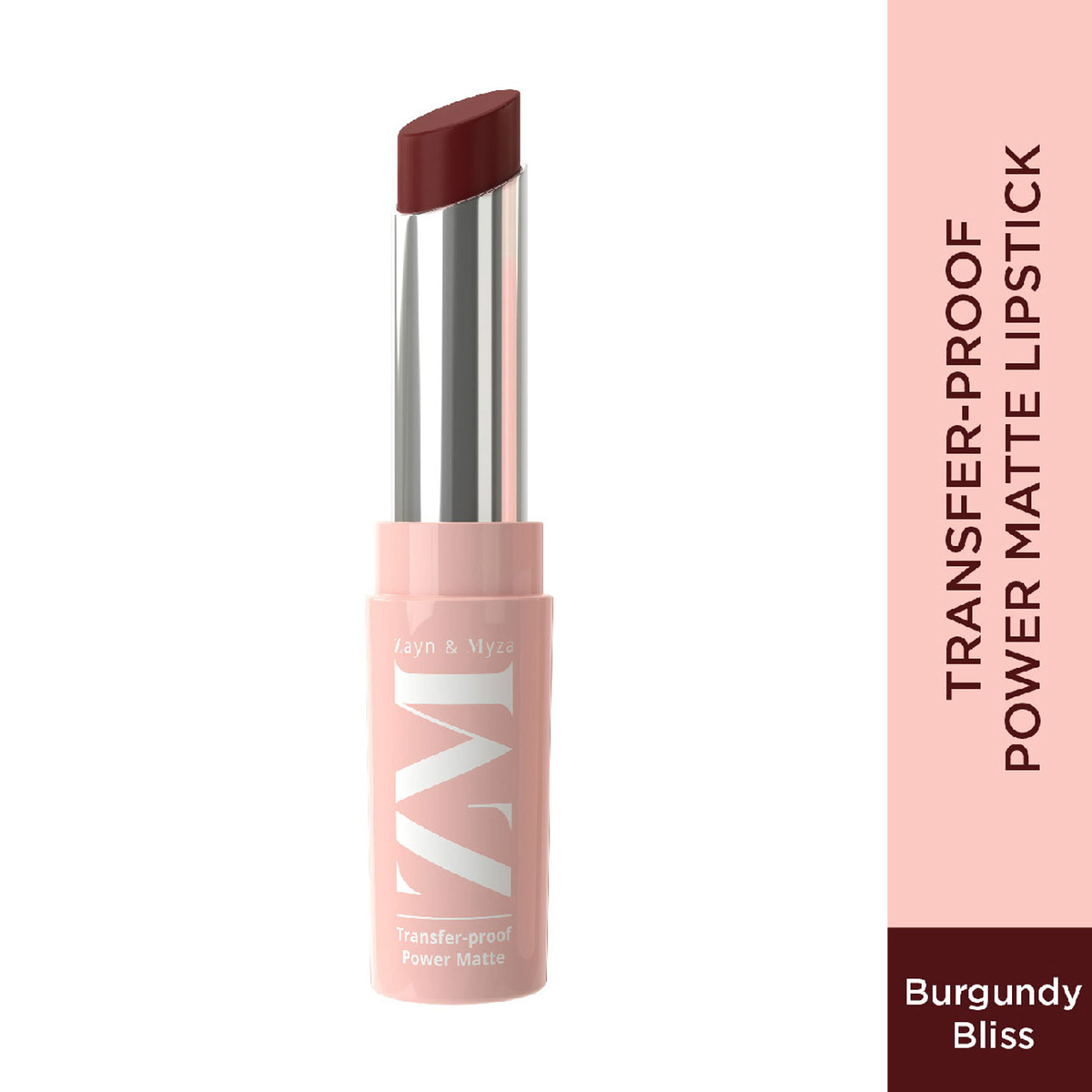 Zayn & Myza Transfer-Proof Power Intense Creamy Matte Color Bullet Lipstick, 3.2 g, Burgundy Bliss