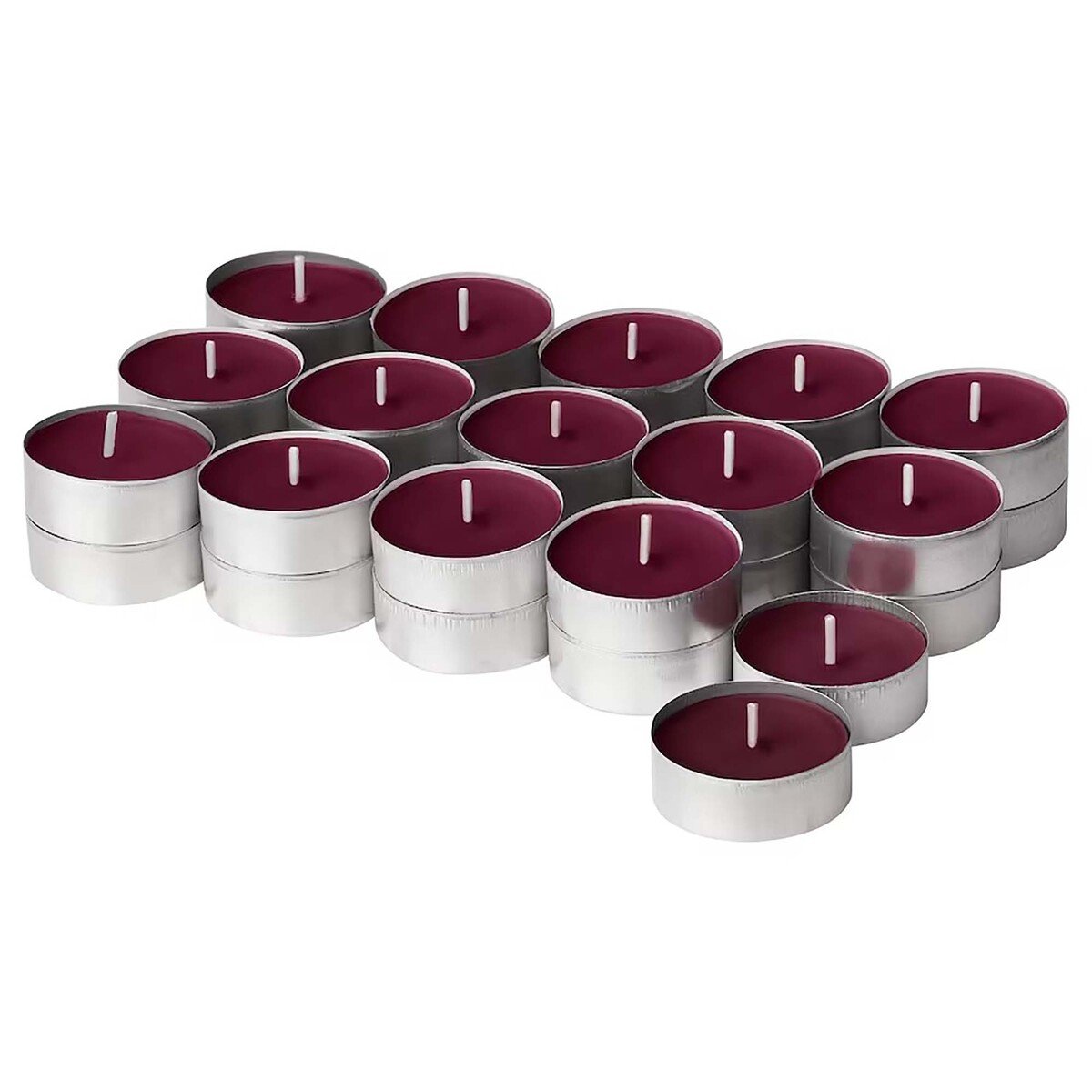 Maple Leaf Scented Tealight Candle Set 50pcs Berry