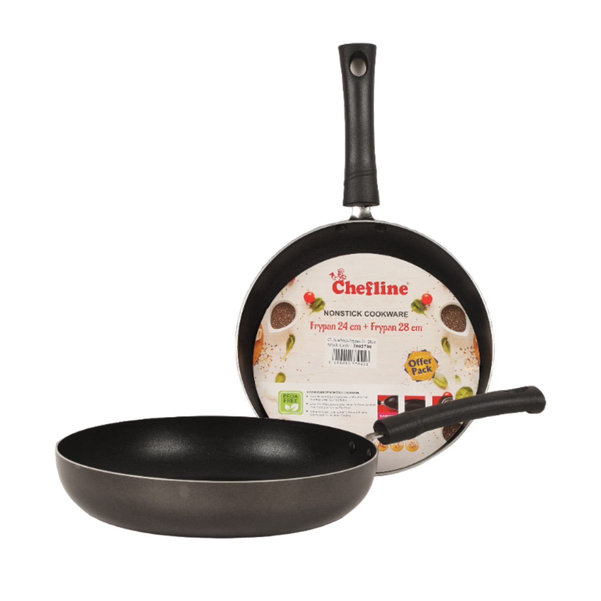 Chefline Non-Stick Fry Pan Set, 2 pcs, 24 cm + 28 cm