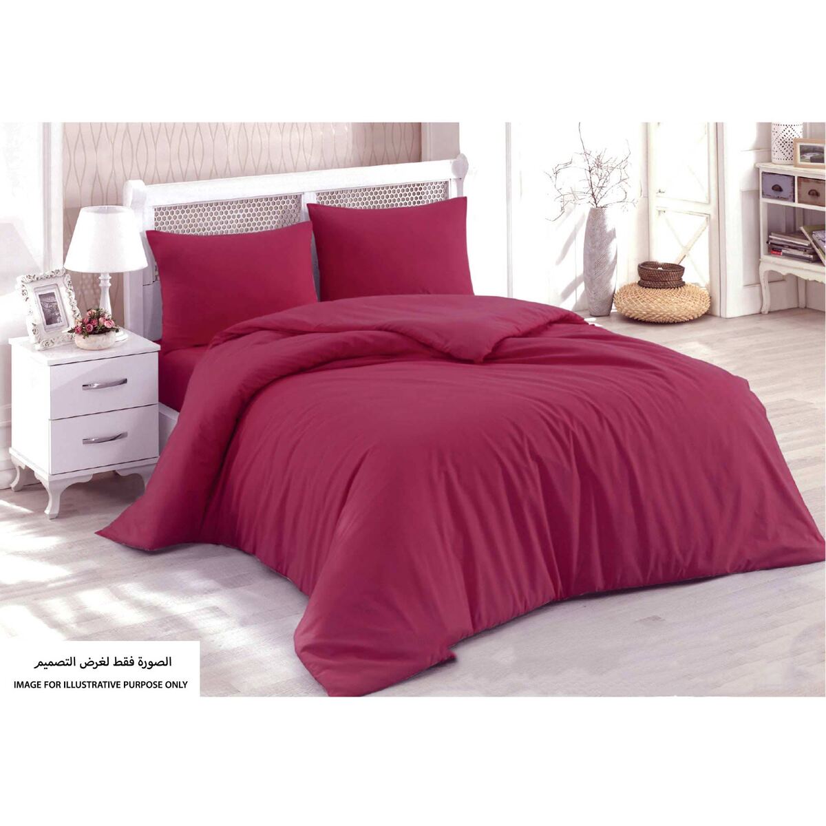 Homewell Quilt Cover King 3pc Set Red