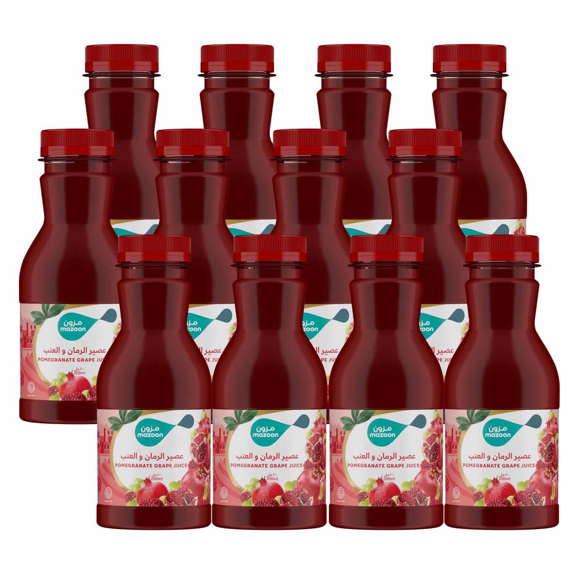 Mazoon Pomegranate Grape Juice 12 x 200 ml