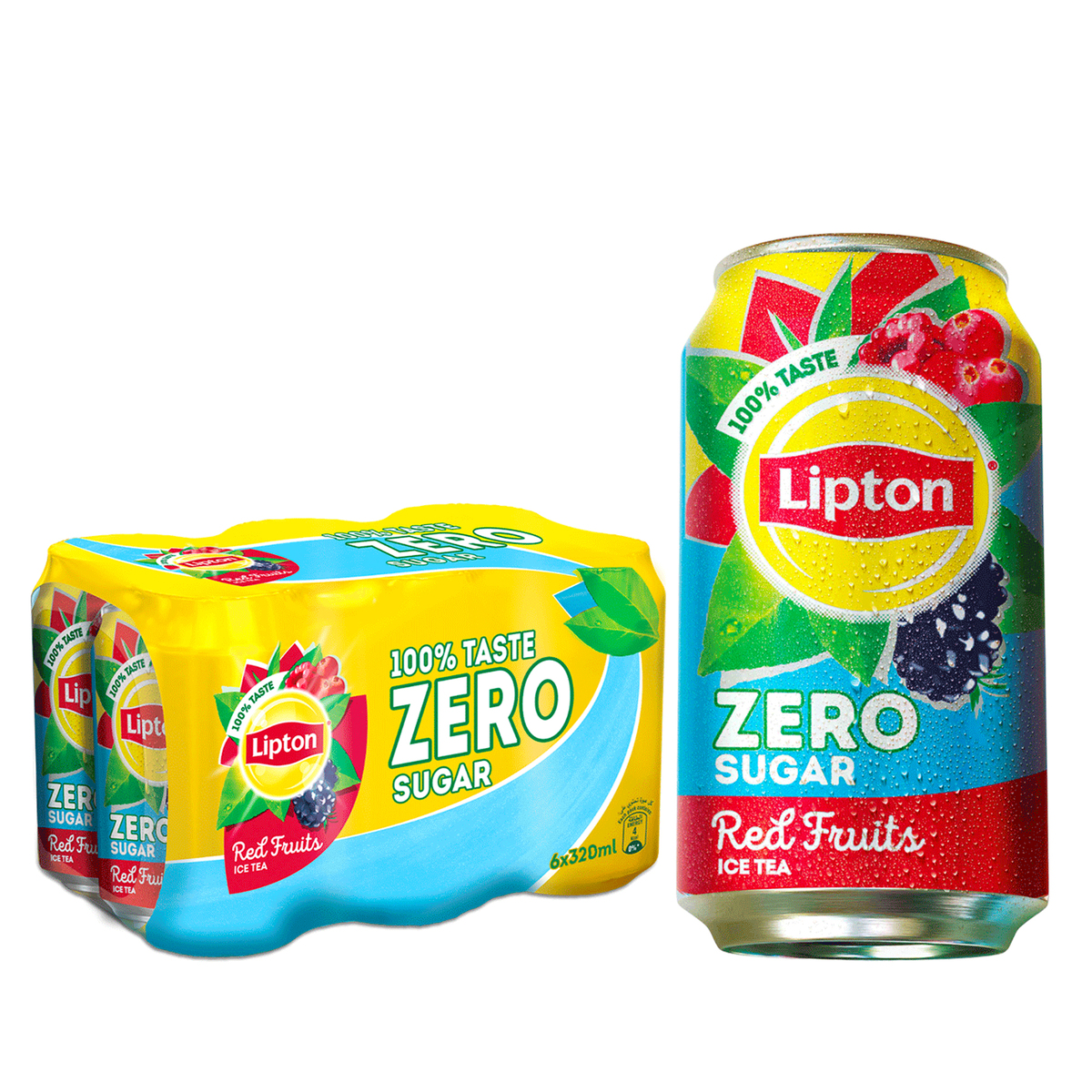 Lipton Zero Sugar Red Fruits Ice Tea 6 x 320 ml