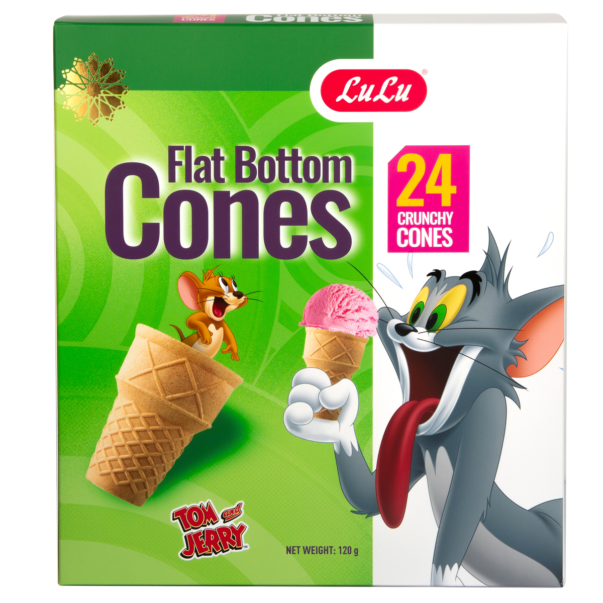 LuLu Flat Bottom Cones 24 pcs 120 g