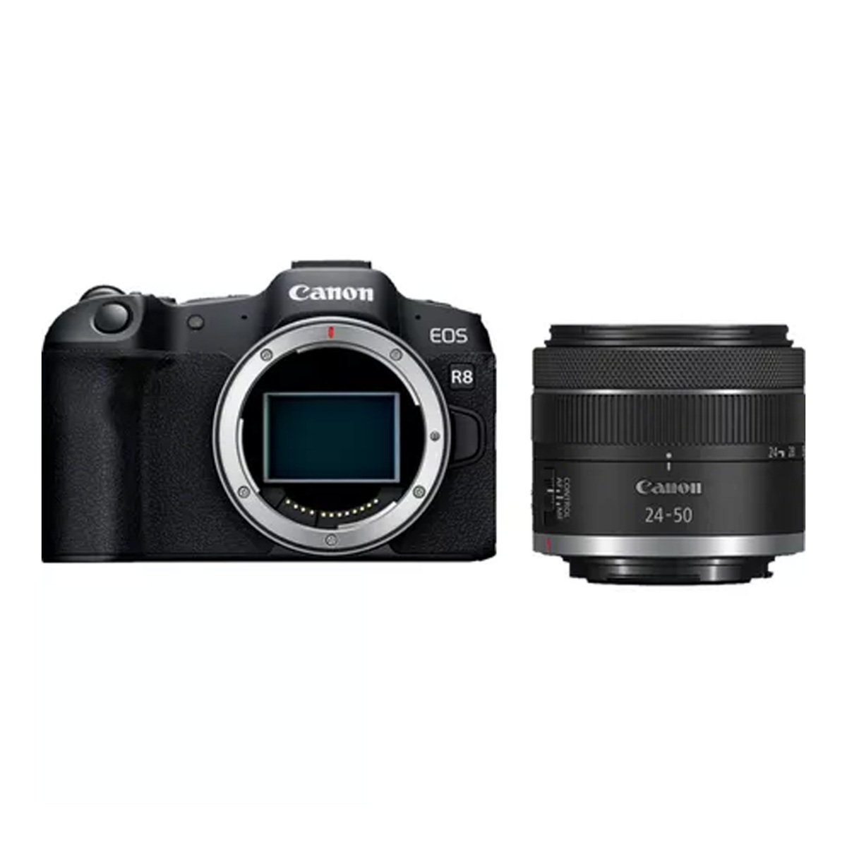Canon EOS R8 Mirrorless Full Frame Camera with RF 24-50 mm f/4.5-6.3 IS STM Lens, Black
