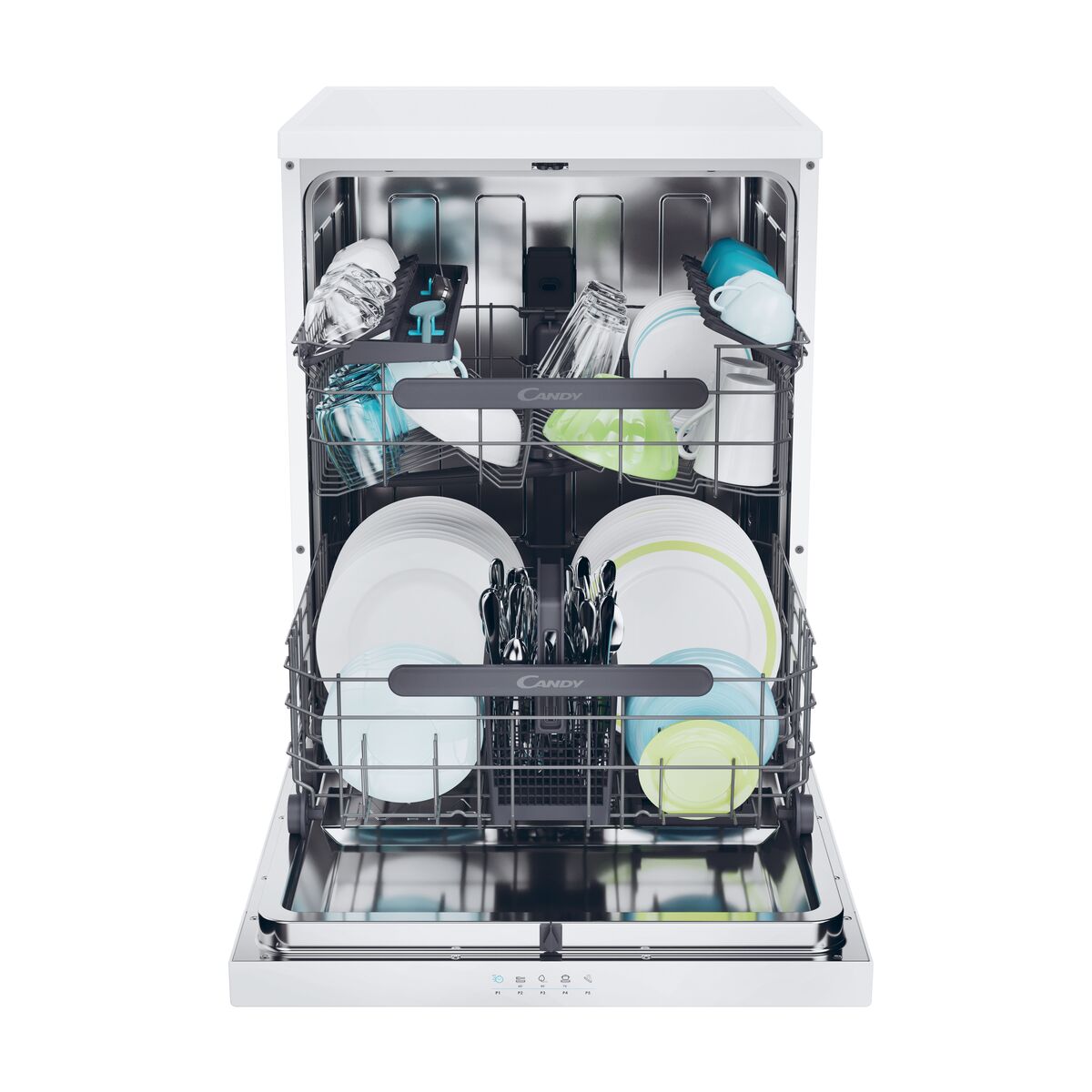 Candy Freestanding Smart Dishwasher, 14 Place Settings, Silver Inox, CF4E7L0W-19