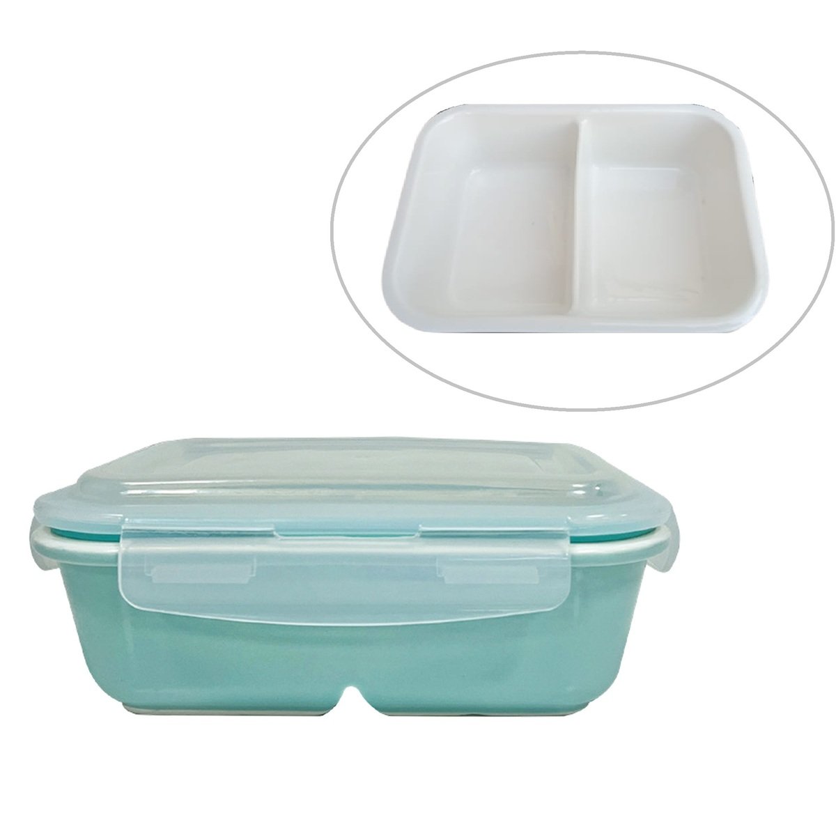 Home Ceramic Food Box With Lid 8.65 Inch 2041STK