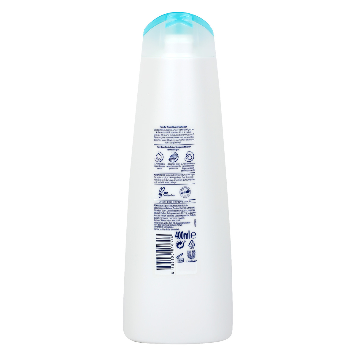 Dove Shampoo Sensitive Care Micellar, 400 ml