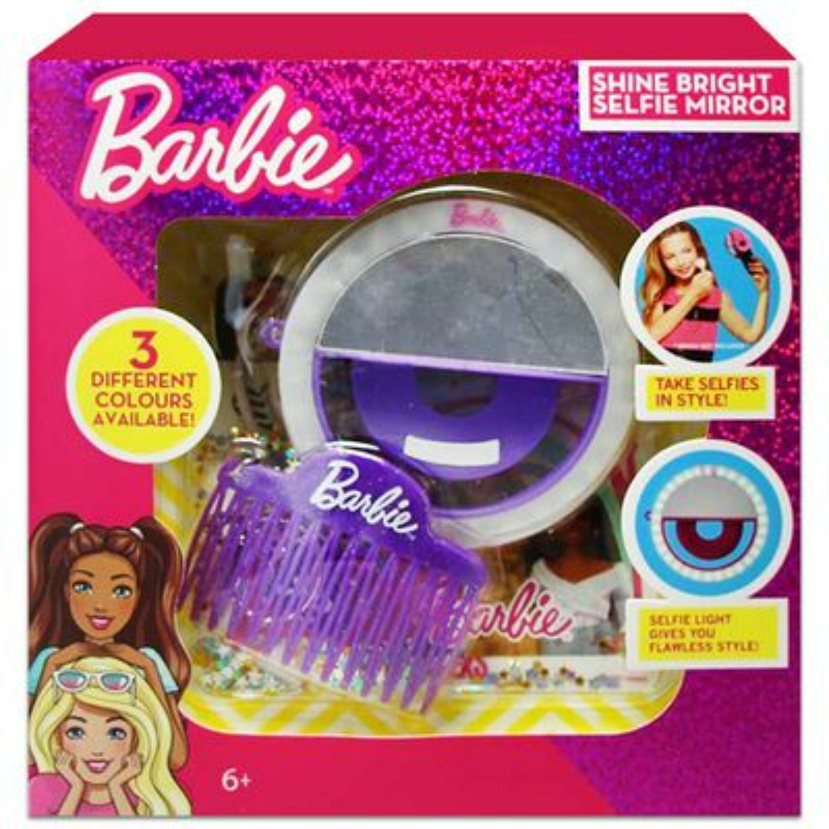 Barbie Shine Bright Selfie Mirror, Assorted, 202104