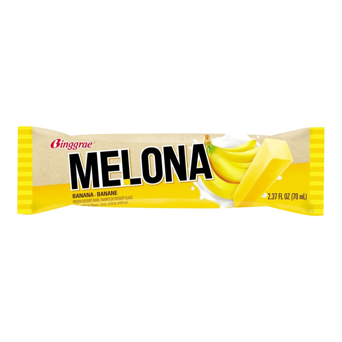 ميلونا اصابع حلوي مجمدة بنكهة الموز 8 × 70 مل