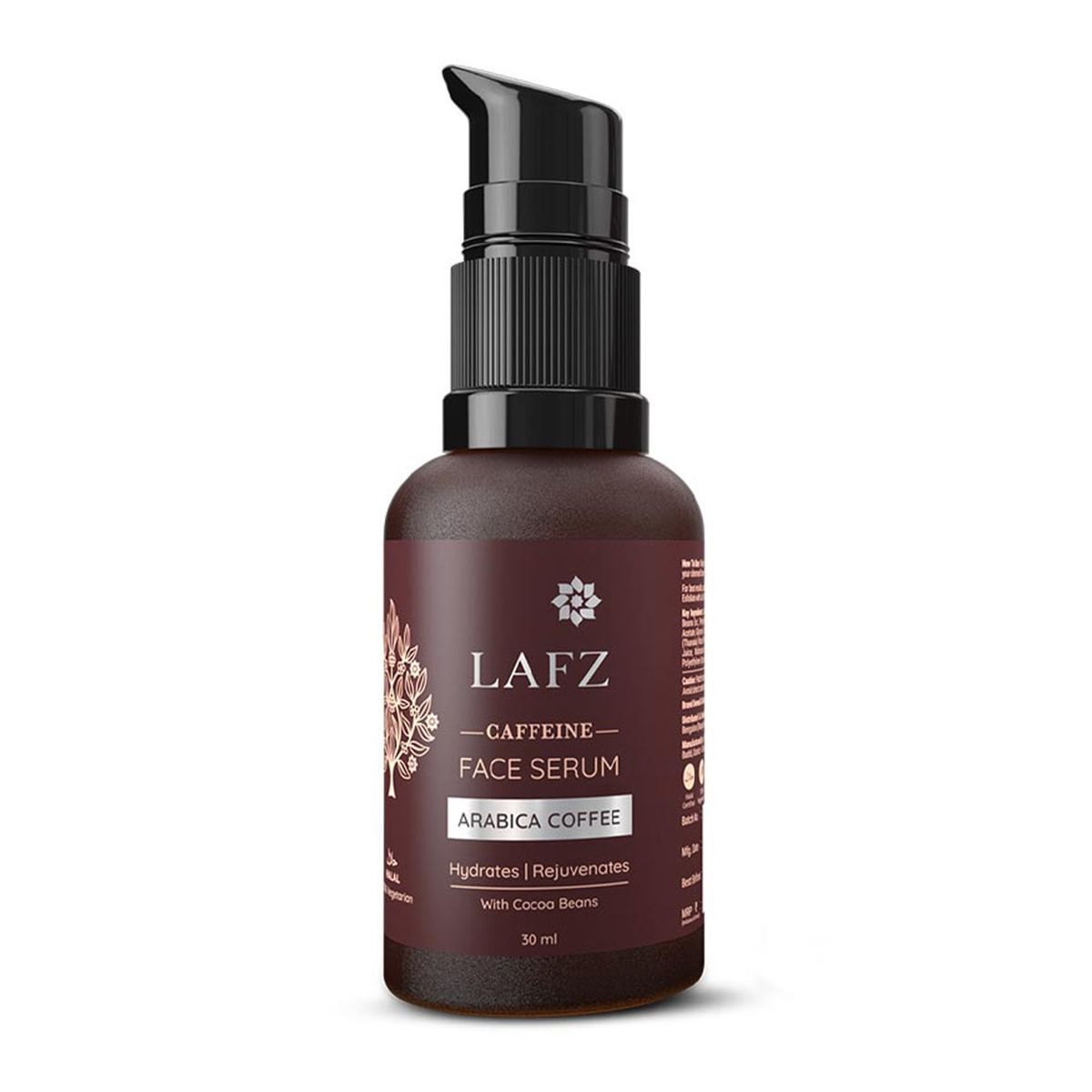 Lafz Coffee Face Serum, Enriched with Arabica Coffee and Cocoa Beans, Exfoliates, Brightens Skin, Halal & Vegan, For All Skin Types, 30 ml