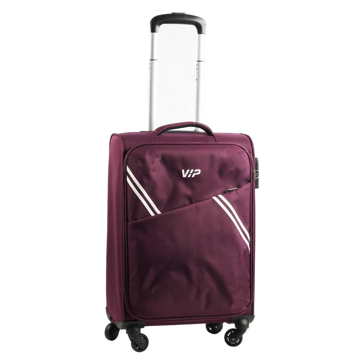 VIP Verona 4 Wheel Soft Trolley, 59 cm, Purple