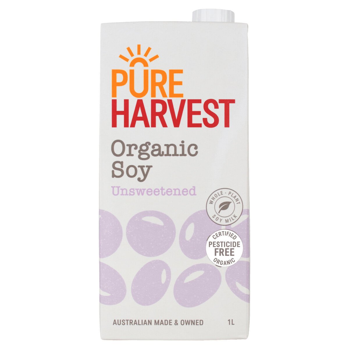 Pureharvest Unsweetened Organic Soy Milk 1 Litre