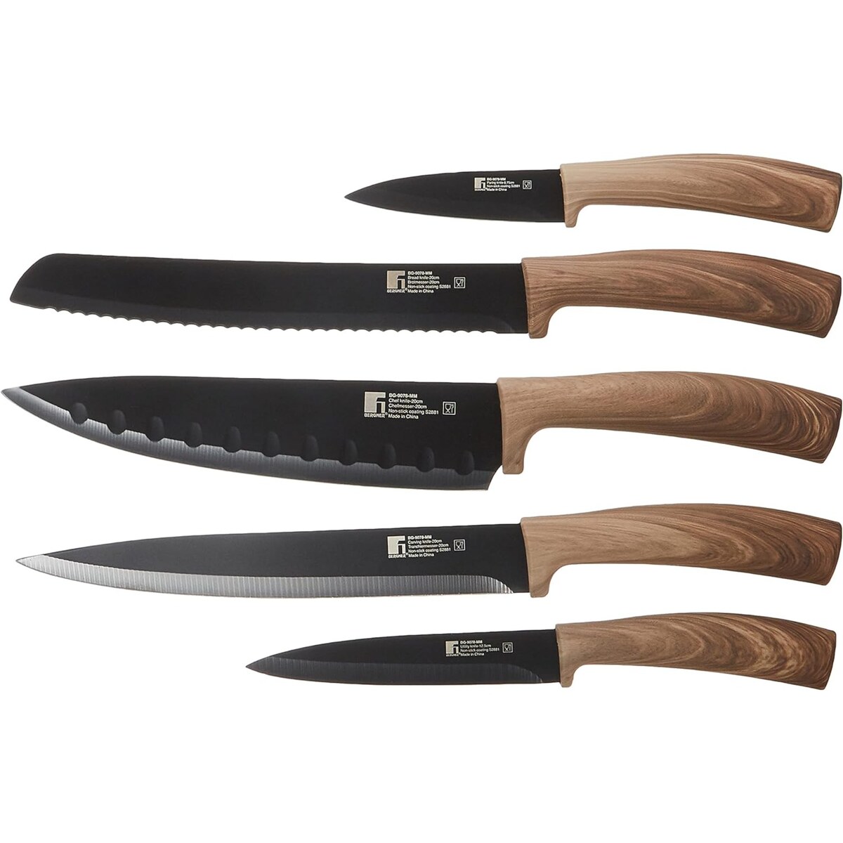 Bergner Stainless Steel Knife Block 6pcs BG9078MM