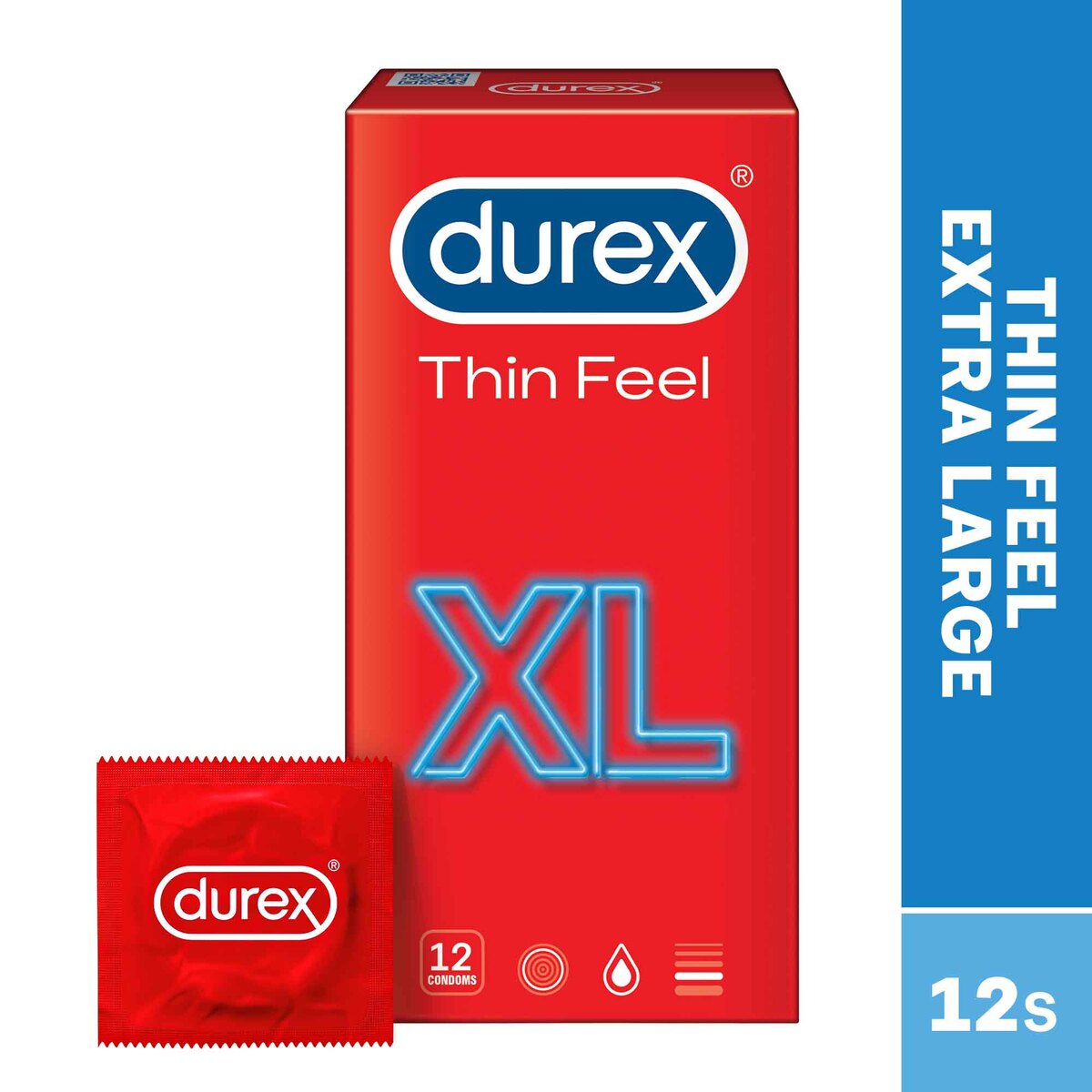 Durex Condoms Thin Feel Xl 12 pcs