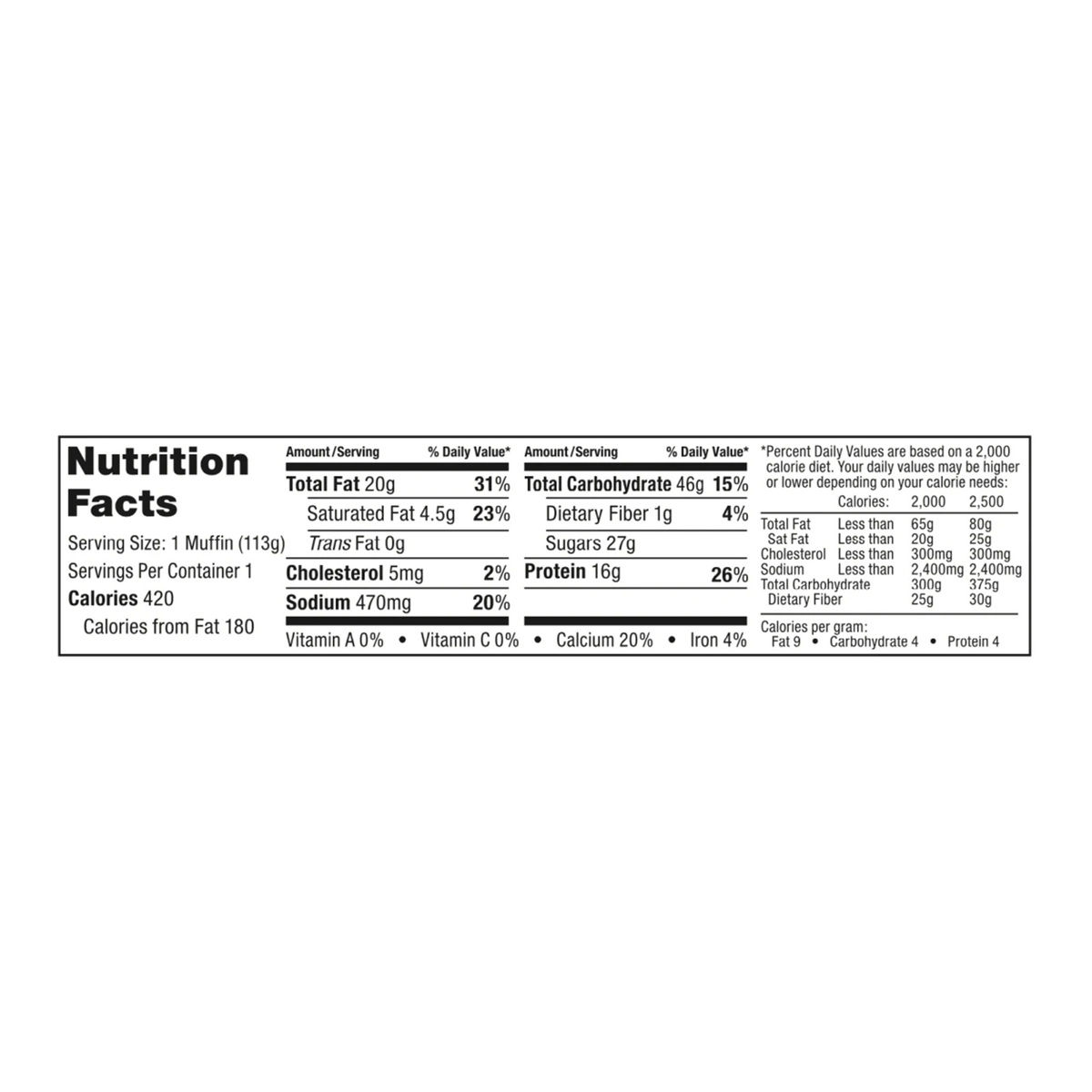 Bake City Blueberry Muffin+Protein, 113 g