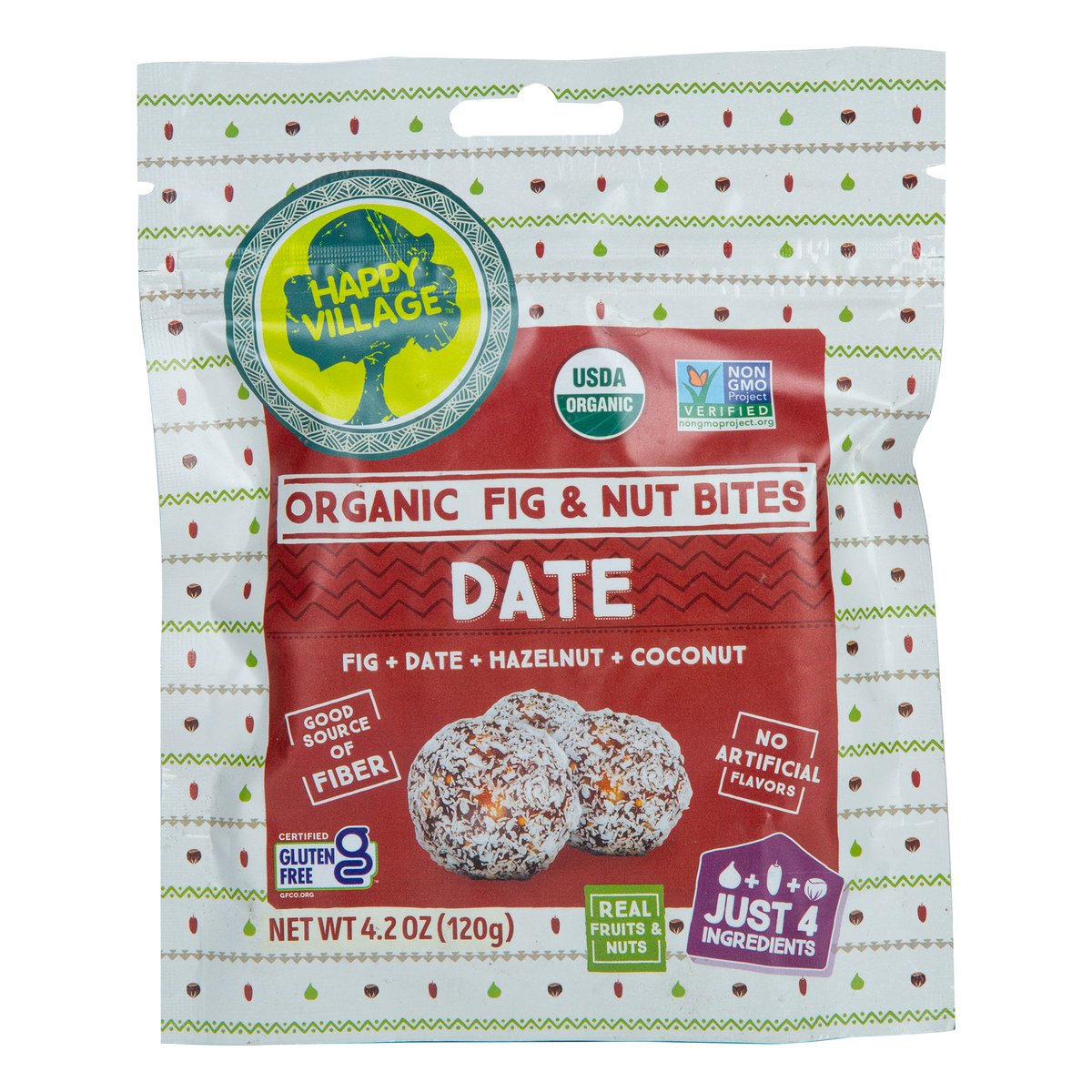 Buy Happy Village Organic Fig & Nut Bites Date 120 g Online at Best Price | Cereal Bars | Lulu UAE in UAE