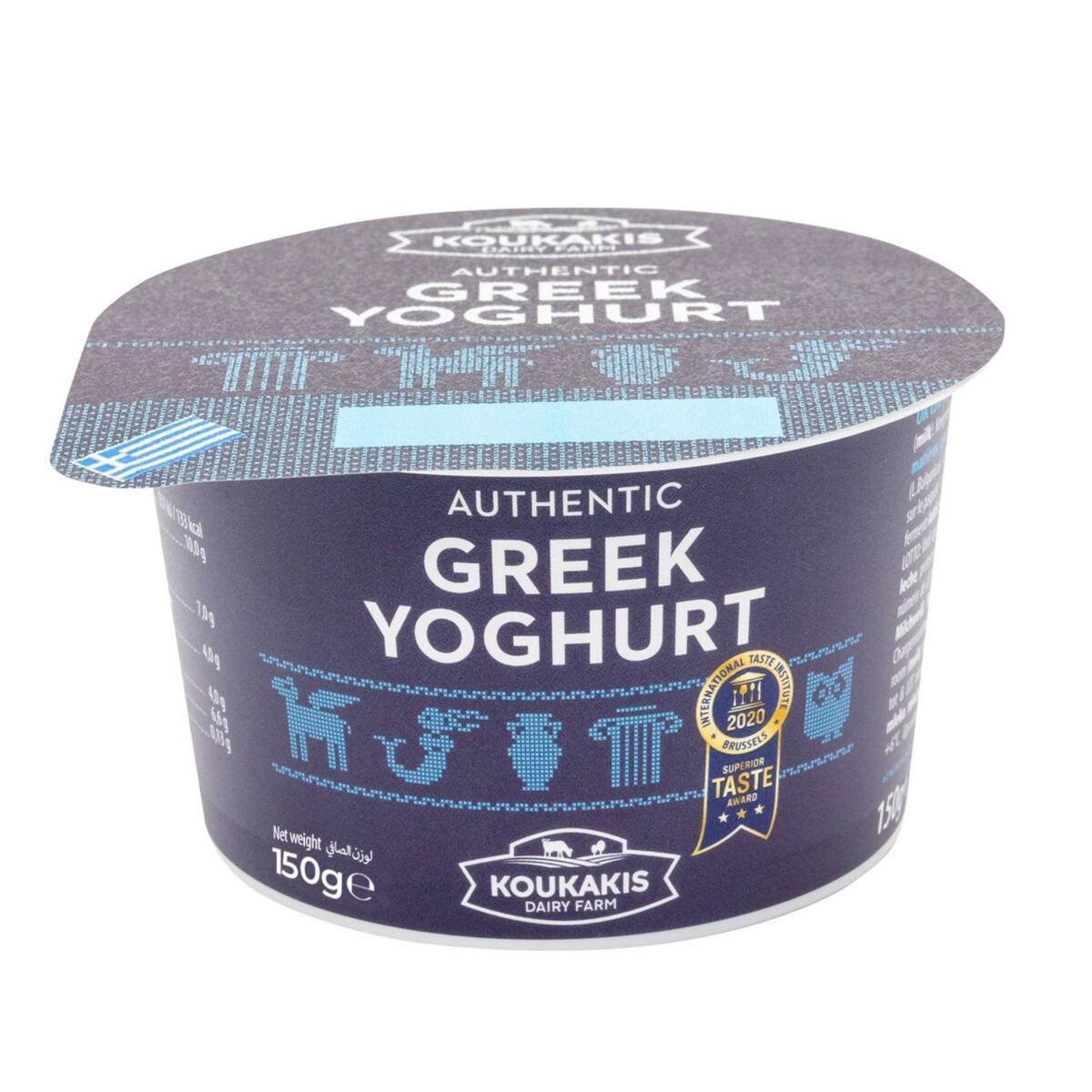 اشتري قم بشراء Koukakis Authentic Greek Yoghurt 10% Fat 150 g Online at Best Price من الموقع - من لولو هايبر ماركت Plain Yoghurt في الامارات