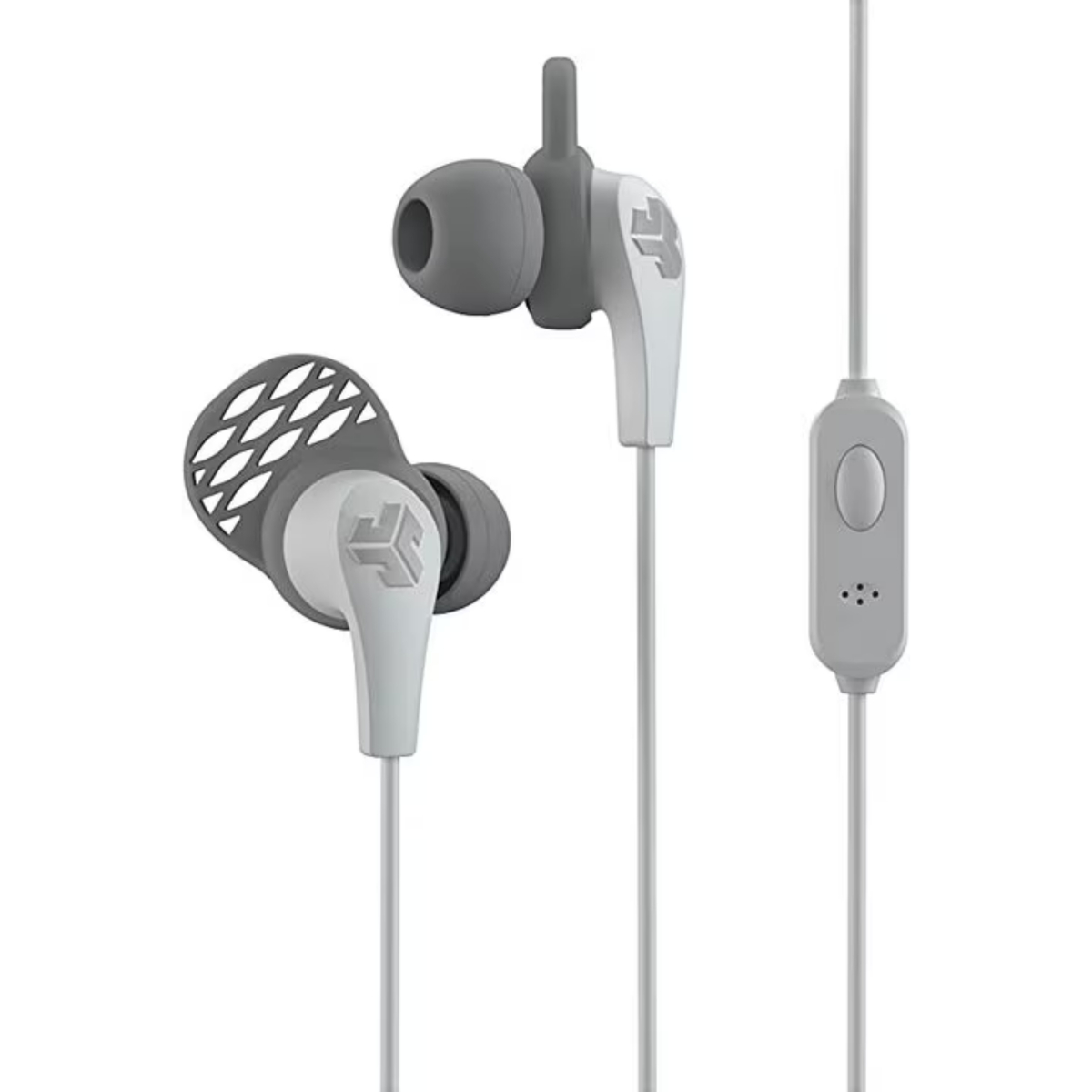 Jlab JBuds Pro Wired Earbuds, White/Grey