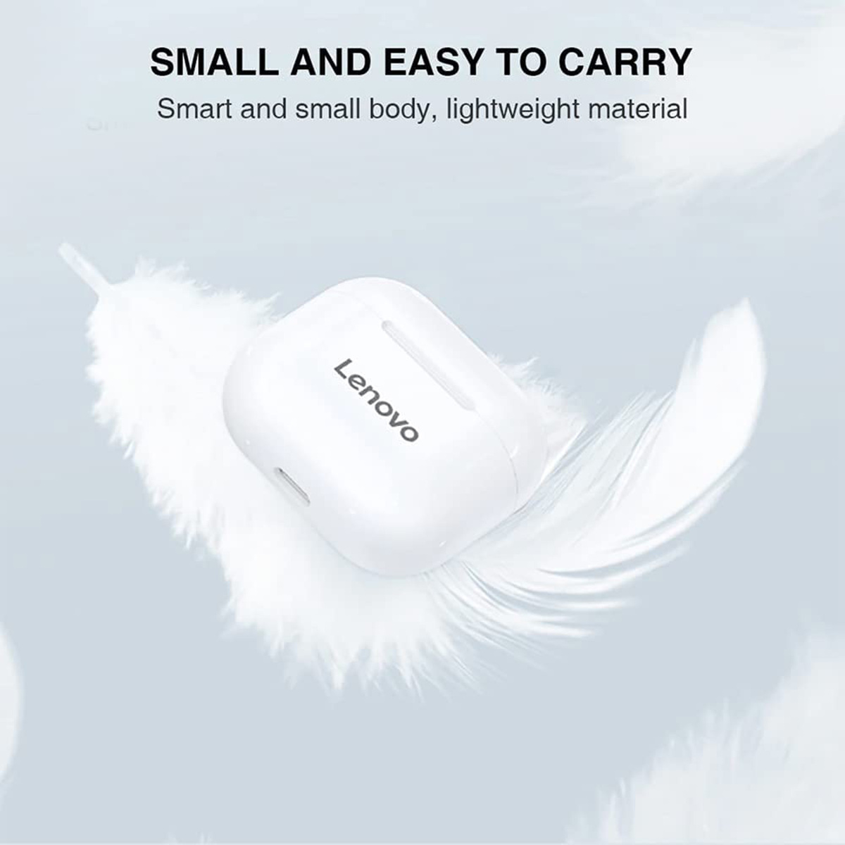 Lenovo True Wireless Stereo Earbuds, LP40, White + Altec Lansing  Mini H20 Bluetooth Speaker, W258N, Black