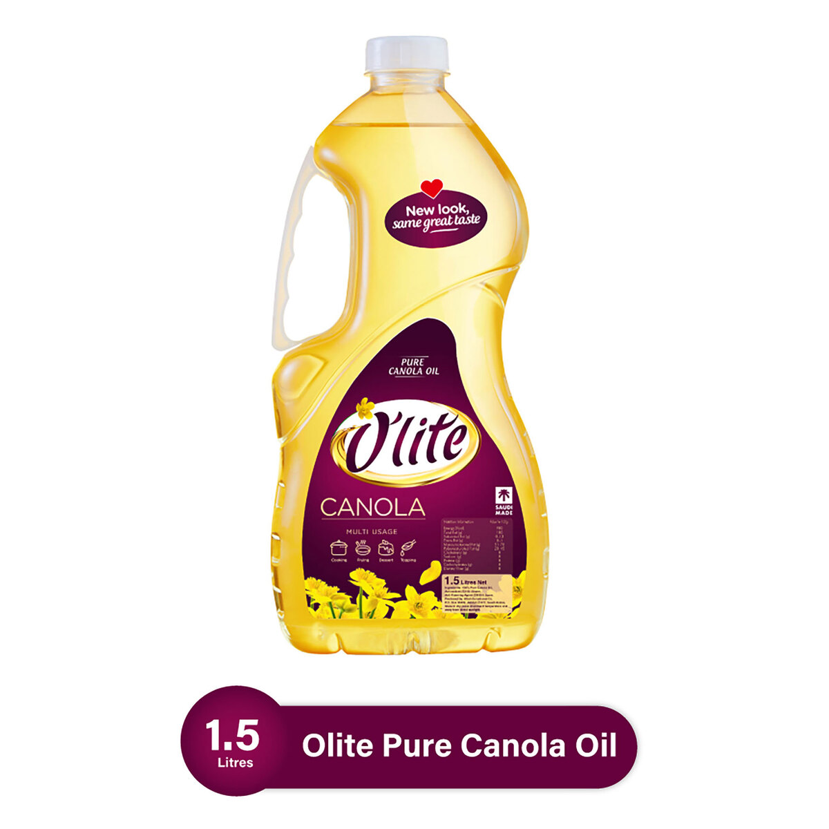 O'Llite Pure Canola Oil 1.5 Litres