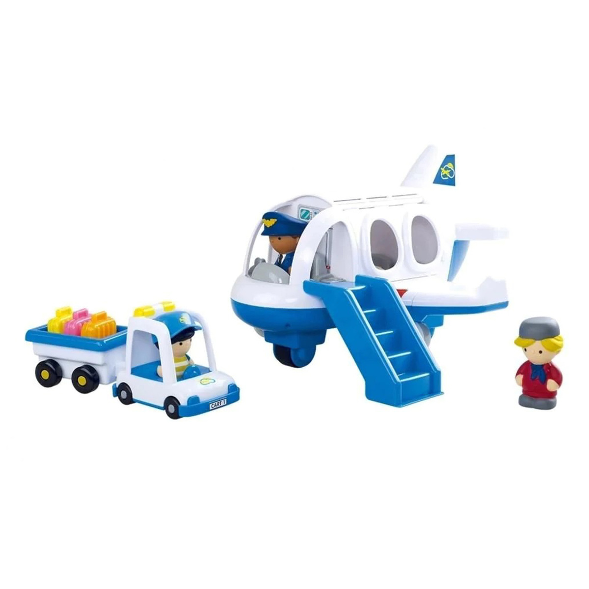 PlayGo Airplane Battery Operated 15 Pcs Playset, Multicolor, 9838