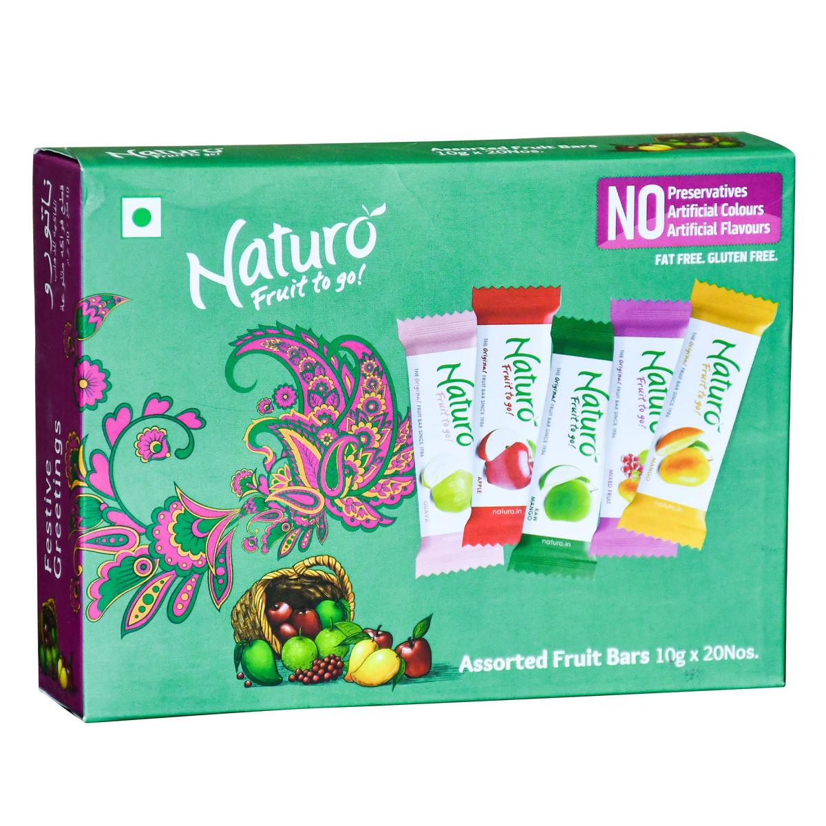 Naturo Assorted Fruit Bars 200 g