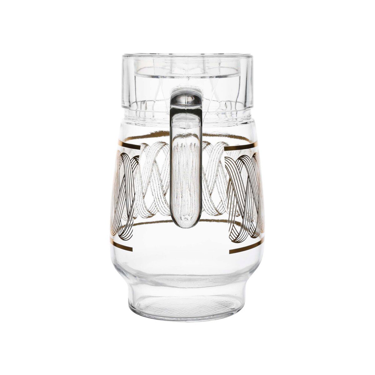 Crystal Drops Glass Water Jug, Golden Design, P13005-M4