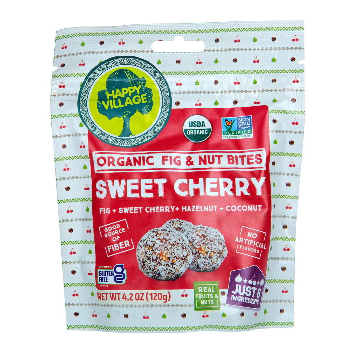 Buy Happy Village Organic Fig & Nut Bites Sweet Cherry 120 g Online at Best Price | Cereal Bars | Lulu UAE in UAE