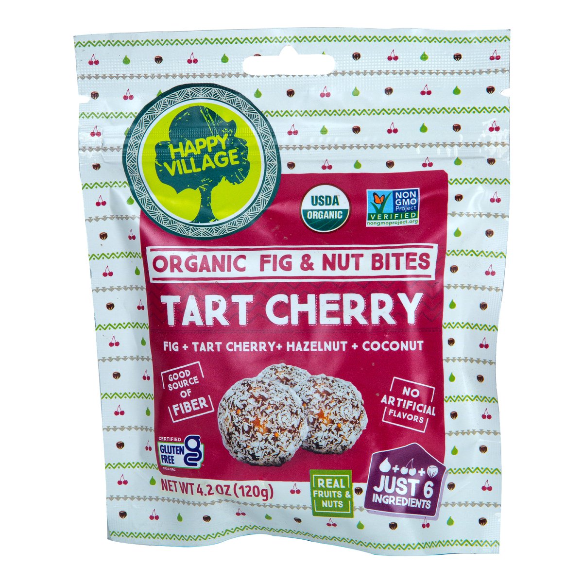 Buy Happy Village Organic Fig & Nut Bites Tart Cherry 120 g Online at Best Price | Cereal Bars | Lulu UAE in UAE