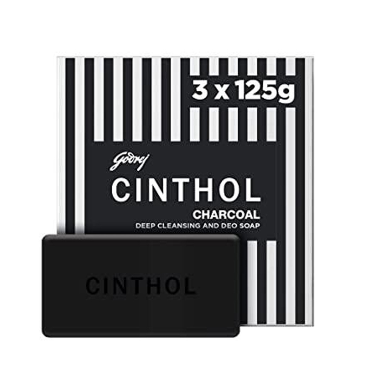 Cinthol bar Soap Charcoal 3x125g