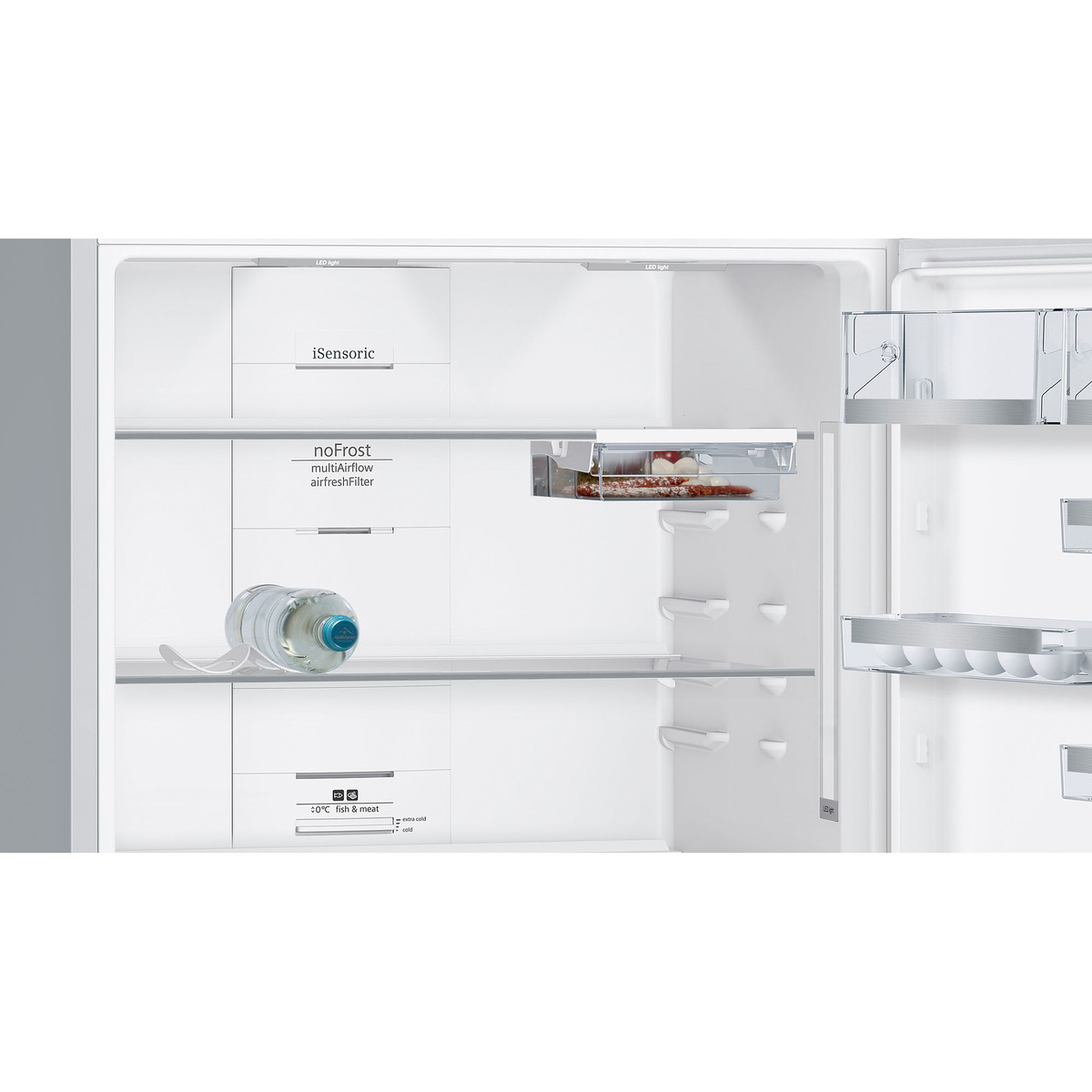 Siemens iQ500 Double Door Bottom Freezer Refrigerator, 682 L, Inox-Easyclean, KG86NAI30M