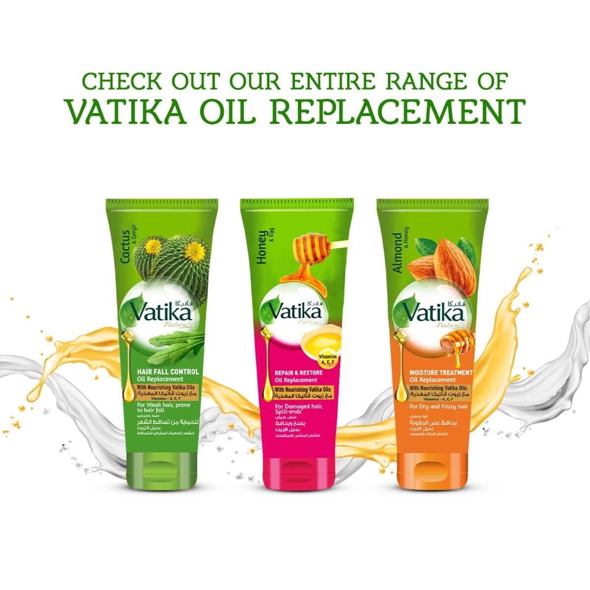 Vatika Naturals Repair & Restore Oil Replacement For Damaged Hair, Split-Ends 200 ml