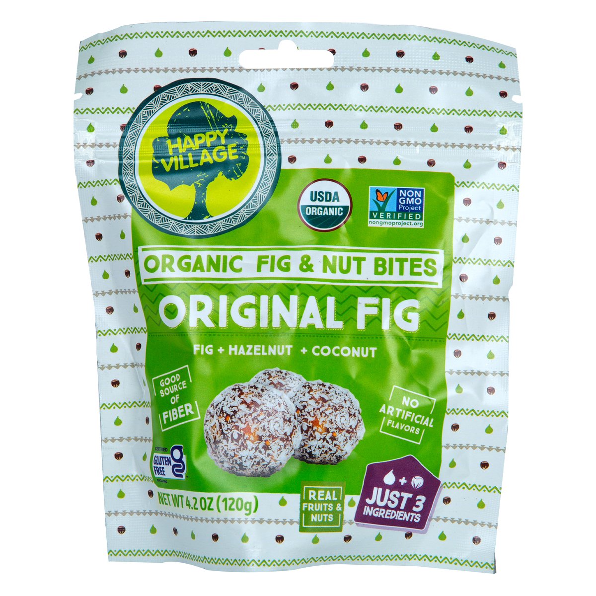 Happy Village Organic Fig & Nut Bites Original Fig 120 g