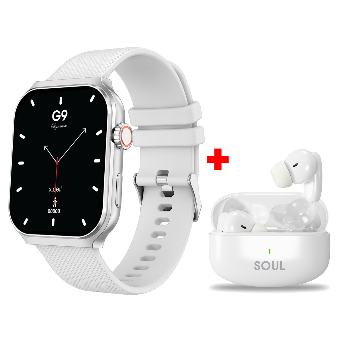 X.Cell Smart Watch G9 White + Earbuds Soul 14 Pro