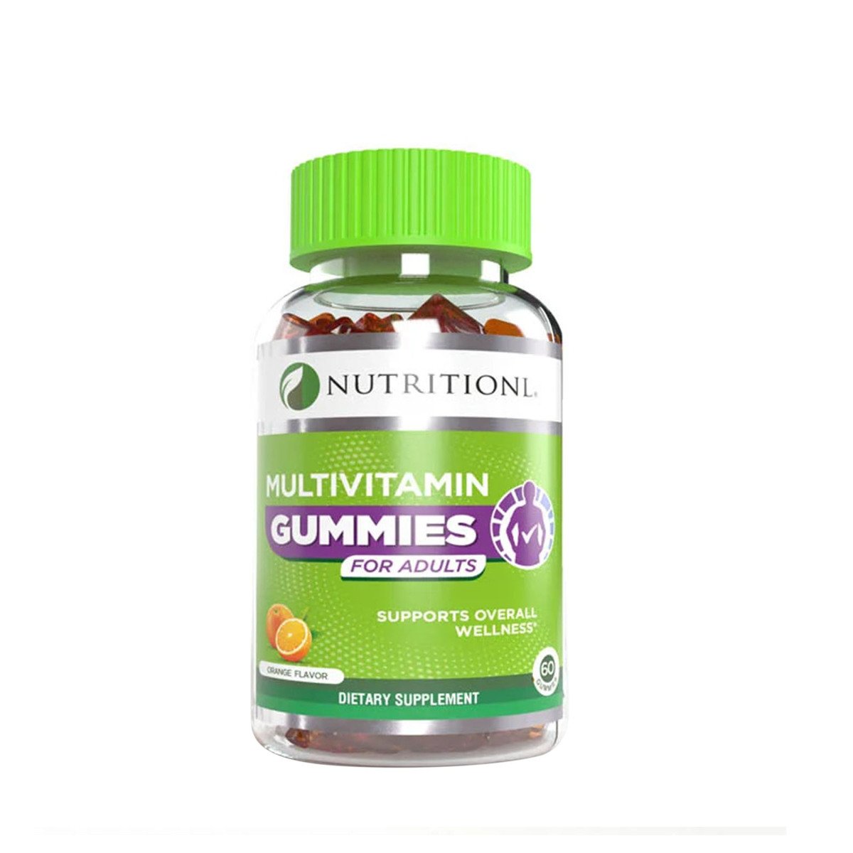 Nutritionl Multivitamins Gummies For Adults With Orange Flavor 60 pcs