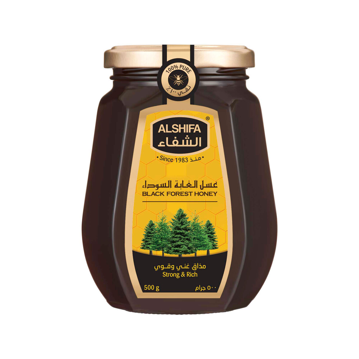 اشتري قم بشراء الشفاء عسل الغابة السوداء 500 جم Online at Best Price من الموقع - من لولو هايبر ماركت Honey في السعودية