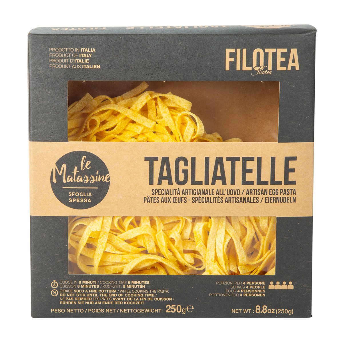 اشتري قم بشراء Filotea Tagliatelle Artisan Egg Pasta 250 g Online at Best Price من الموقع - من لولو هايبر ماركت Pasta في الكويت